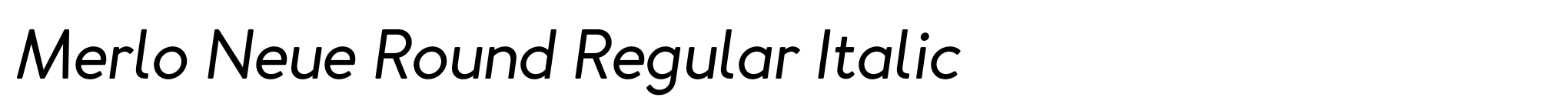 Merlo Neue Round Regular Italic image